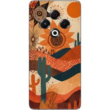 TechTree Tecno Spark 30 Uyumlu Etnik Güneş ve Mandala Figürlü Toprak Tonları Baskılı Silikon Kılıf