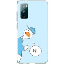 TechTree Samsung Galaxy S20 Fe Uyumlu Merhaba Ördek Baskılı Silikon Kılıf