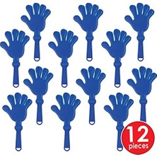 Skygo 12 Parça Plastik El Clappers Gürültücü Okul Ruh Malzemeleri Spor Doğum Günü Partisi Şekerleri, 7.5", Mavi