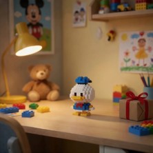 Sluban LEGO Bricks 3D Donald Duck Yapı Taşı Seti Dekoratif Karakter Oyuncak Model Seti 5cm