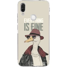 TechTree Redmi Note 7-7 Pro Uyumlu Everything Is Fine Baskılı Silikon Kılıf
