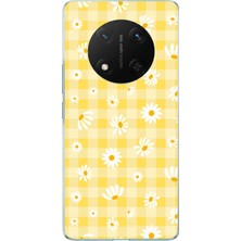 TechTree Honor X9C Uyumlu Sarı Papatya Bahçesi Baskılı Silikon Kılıf
