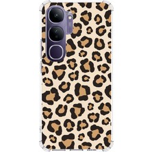 TechTree Vivo V40 Lite Uyumlu Vahşi Zarafet Leopar Desenli Baskılı Silikon Kılıf