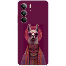 TechTree Realme C75 Uyumlu Kozmik Lama Baskılı Silikon Kılıf