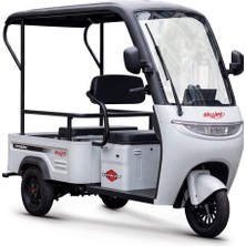 Skyjet Trıon Elektrikli Moped Beyaz Siyah