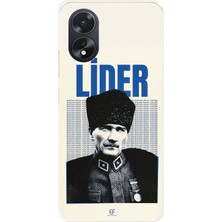 TechTree Oppo A38 Uyumlu Atatürk Lider Baskılı Silikon Kılıf