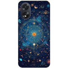 TechTree Oppo A38 Uyumlu Yıldız Atlası Kozmik Rehber Baskılı Silikon Kılıf