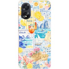 TechTree Oppo A38 Uyumlu La Dolce Vita Italyan Rüyası Baskılı Silikon Kılıf