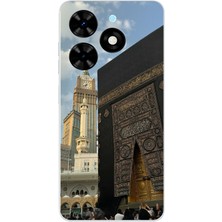 TechTree Tecno Spark 20-20C Uyumlu Manevi Huzur Kabe Kapısı Umre Baskılı Silikon Kılıf
