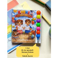 Nostaljik Lezzetler Karne Hediyesi 5 Set Kurşun Kalem ve Tebrik Kartı