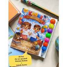 Nostaljik Lezzetler Karne Hediyesi 20 Set Kurşun Kalem ve Tebrik Kartı