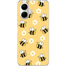 TechTree Tecno Spark Go 2 Uyumlu Arı ve Papatyalar Baskılı Silikon Kılıf