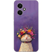 TechTree Honor 400 Uyumlu Frida Catlo Kedi Baskılı Silikon Kılıf