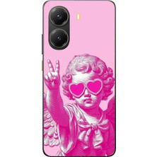 TechTree Poco X7 Pro Uyumlu Neon Gözlüklü Modern Eros Baskılı Silikon Kılıf
