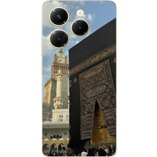 TechTree Tecno Spark 20 Pro Uyumlu Manevi Huzur Kabe Kapısı Umre Baskılı Silikon Kılıf
