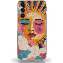 TechTree Samsung Galaxy S21 Fe Uyumlu Efsunlu Güneş Baskılı Silikon Kılıf