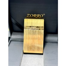 Zorro 643 Slim Model Ultimate Justice Gold Desenli Benzinli Çakmak – Özel Kutulu Dupont Tarzı Tasarım
