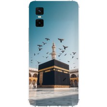 TechTree Infinix Gt 30 Pro Uyumlu Kabe Umre ve Kuşlar Baskılı Silikon Kılıf
