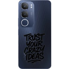 TechTree Vivo Y19S Uyumlu Crazy Trust Baskılı Silikon Kılıf