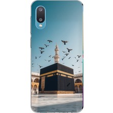 TechTree Samsung Galaxy A02 Uyumlu Kabe Umre ve Kuşlar Baskılı Silikon Kılıf