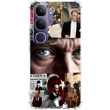 TechTree Vivo V40 Lite Uyumlu Atatürk Istiklal Panoraması Baskılı Silikon Kılıf