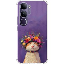 TechTree Vivo V40 Lite Uyumlu Frida Catlo Kedi Baskılı Silikon Kılıf