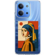 TechTree Redmi 15C Uyumlu Bauhaus Inci Küpeli Kız Baskılı Silikon Kılıf