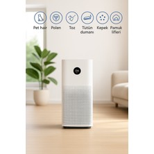 Xiaomi Smart Air Purifier 4 Hava Temizleyici 48 M² Hepa Karbon Pm2.5 Sessiz Polen Toz Koku Ev ve Ofis Beyaz Alerji Duman