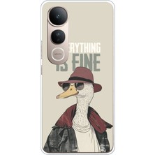 TechTree Vivo V50 Lite Uyumlu Everything Is Fine Baskılı Silikon Kılıf