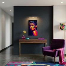 Ti Play Neon Yüzler– Pop Art Kadın  39 (Canlı Renkler ve Asi Duruş) 33X60 cm Çerçevesiz Pvc Tablo