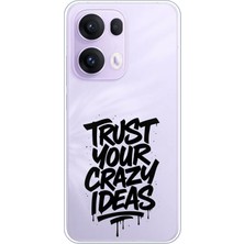 TechTree Oppo Reno 13 Pro Uyumlu Crazy Trust Baskılı Silikon Kılıf
