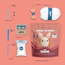 Skygo The Gookie Amigurumi Tavşan Örgü Seti, Başlangıç Seviyesi, Beyaz Pamuklu Iplik, Video Eğitimli, Tığ ve Iğne Dahil, El Yapımı Oyuncak