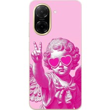 TechTree Redmi A5 Uyumlu Neon Gözlüklü Modern Eros Baskılı Silikon Kılıf
