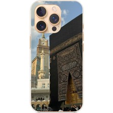 TechTree iPhone 16 Pro Uyumlu Manevi Huzur Kabe Kapısı Umre Baskılı Silikon Kılıf