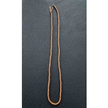 Nemma Deri ​hakiki Keçi Derisi Örgü Kolye ve Gözlük Ipi - 4 mm Yumuşak Deri Kordon (75-80 Cm)