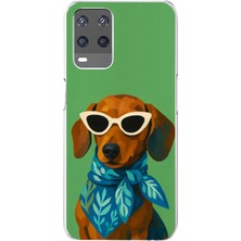 TechTree Oppo A54 Uyumlu Cool Dachshund Köpek Baskılı Silikon Kılıf