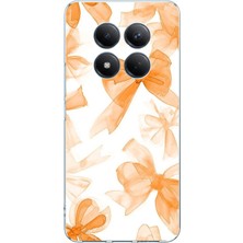 TechTree Redmi Note 15 Pro 5g Uyumlu Şeftali Fiyonk Kurdele Baskılı Silikon Kılıf