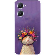 TechTree Vivo Y18 Uyumlu Frida Catlo Kedi Baskılı Silikon Kılıf