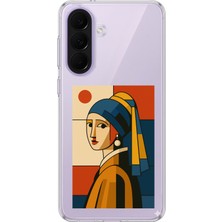 TechTree Samsung Galaxy A37 Uyumlu Bauhaus Inci Küpeli Kız Baskılı Silikon Kılıf