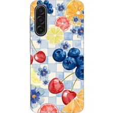 TechTree Samsung Galaxy A17 Uyumlu Sulu Boya Meyve ve Çiçek Desenli Baskılı Silikon Kılıf