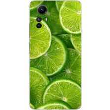 TechTree Redmi Note 12S Uyumlu Misket Limonu Lime Desenli Yaz Temalı Baskılı Silikon Kılıf