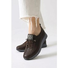 Join Polo Kadın Kahverengi-Gri Ortopedik Tabanlı Casual Günlük Ayakkabı