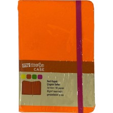 Umur Mynote Case Neon 9X14 96YP Çizgisiz - Turuncu - Pembe Yaprak
