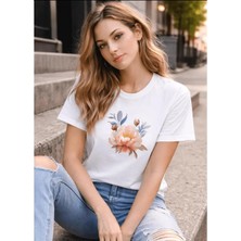Divin Kadın Cool Baskılı Streetwear T-Shirt