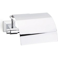 Skygo Bowlıne Kapaklı Tuvalet Kağıtlığı Krom Renk 92X95X157 mm