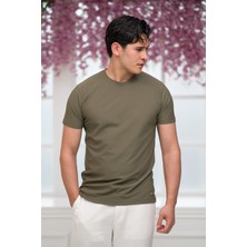 Paul Martin Slimfit Lyocell Kumaş Likralı Küçük Armürlü Bisiklet Yaka T-Shirt