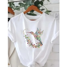 Divin Kadın Cool Baskılı Streetwear T-Shirt
