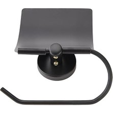 Skygo Metal Tuvalet Kağıtlığı, Siyah, Tuvalet Kağıdı Askısı, 12,3 x 13 cm