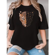 Divin Kadın Cool Baskılı Streetwear T-Shirt