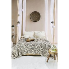 Layan Home 7 Kat Müslin Çift Kişilik Yorgan - Leopar Desen